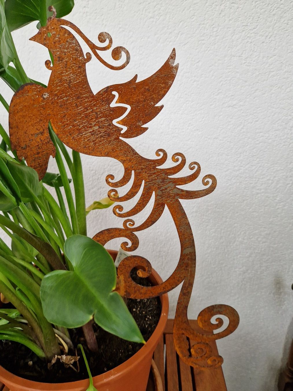 Tutte le decorazioni: Pfau Rost Blumenstecker 60x23cm – Nuovo e nell'imballaggio originale da Matzendorf venduto da Gartendeko-Shop 2