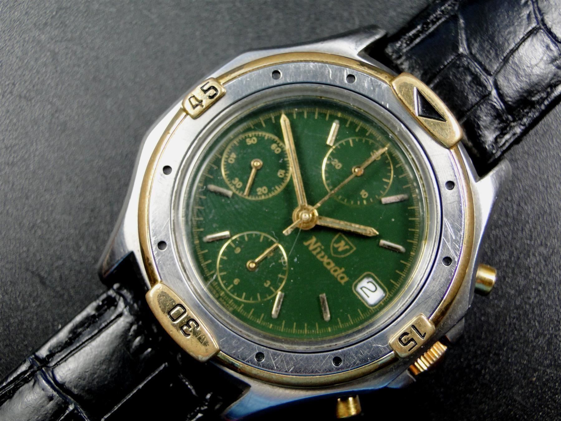 Nivada Orologi: Seltene Nivada Date Automatic Chronograph Sammleruhr - 4g – Usato da Zürich venduto da papsas