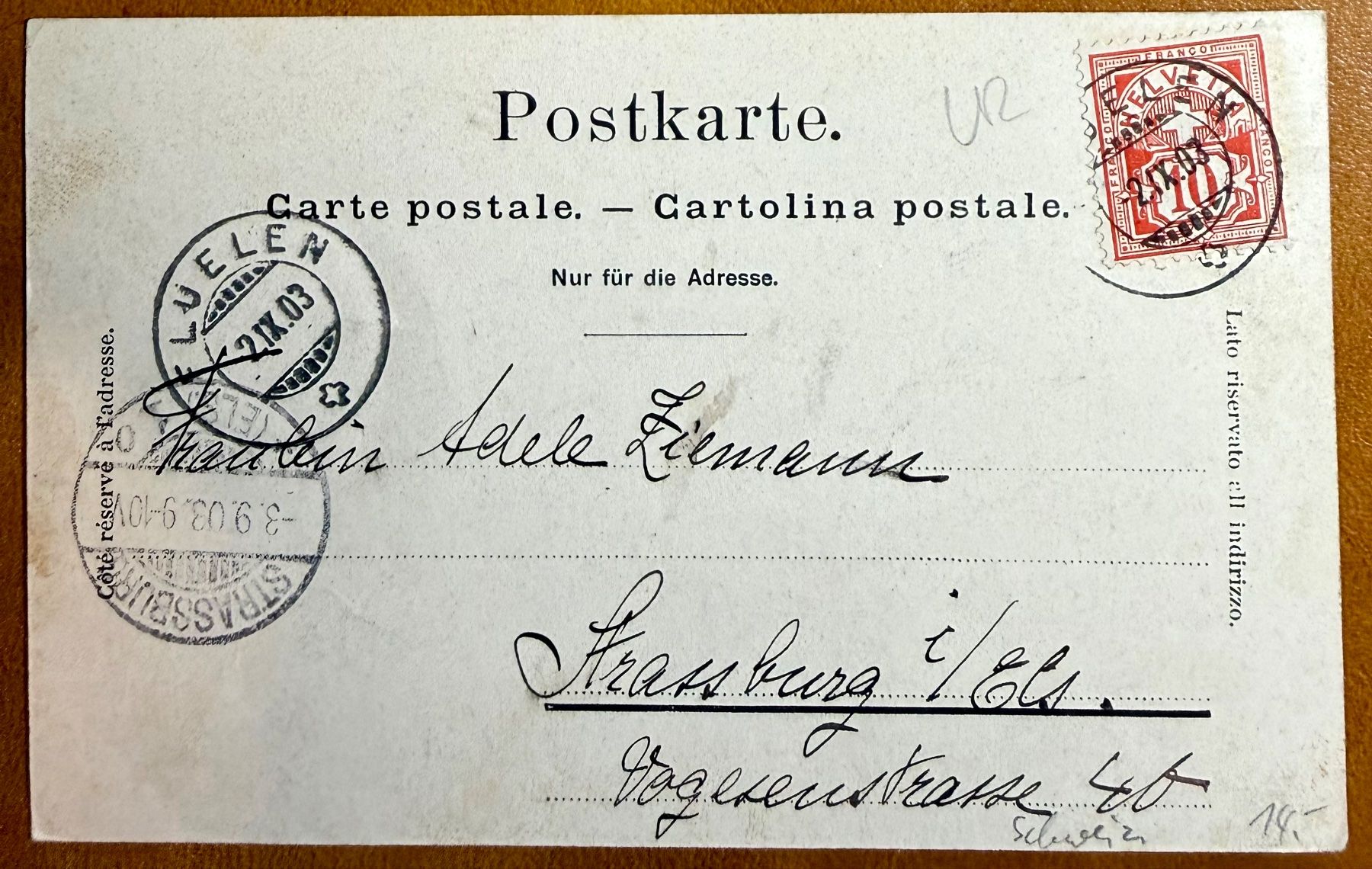 Cartoline postali: Flüelen - Dampfschiff -1903 – Usato da Lutry venduto da Ediego 2