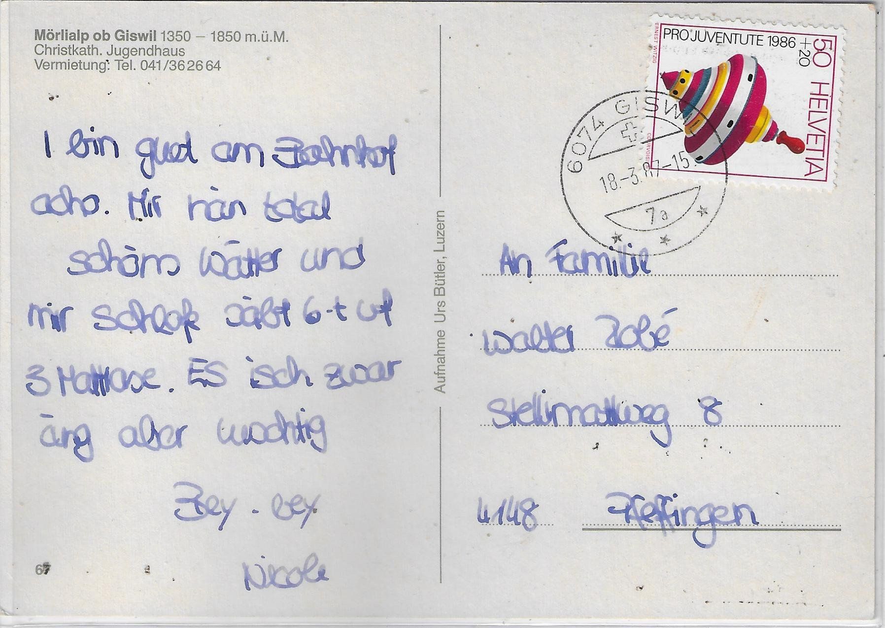 Cartoline postali: Mörlialp ob Giswil im Winter – Usato da Ettingen venduto da Kartenplanet 1