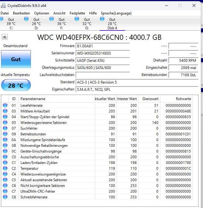 Harddisks: 1x WD Red Plus 4TB NAS – Gebraucht aus Zürich von Dennis056 1