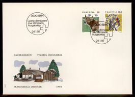1992, FDC, Tiere (Nr. 789, 795)