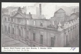 Basel Brand des Stadt-Theaters 7. Oktober 1904