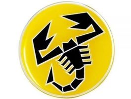 3D Aufkleber Skorpion 50mm Abarth Nabendeckel Emblem 4er Set