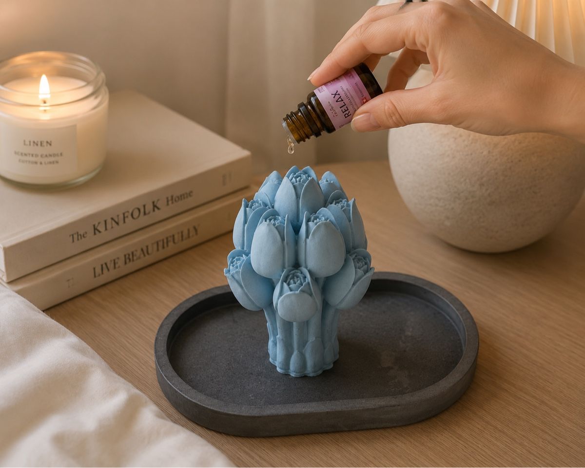 Diffusori di oli essenziali: Tulpen Duftdiffuser Set – Handmade Deko – Nuovo (secondo la descrizione) da Buchs SG venduto da ViccaArt 2