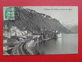 BAHNPOST-KARTE: GENEVE (CH) nach LYON (F) b'seitig frankiert