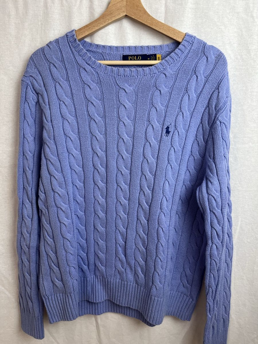 Ralph Lauren Pullover & Sweatshirts: Pull Ralph Lauren Torsadé Violet clair  – Neu (gemäss Beschreibung) aus Les Avanchets von lunedeneige.shop