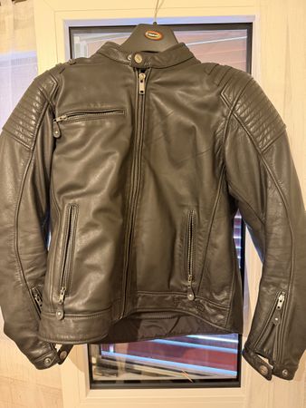 Veste de moto Held en cuir noir, taille 54, occasion