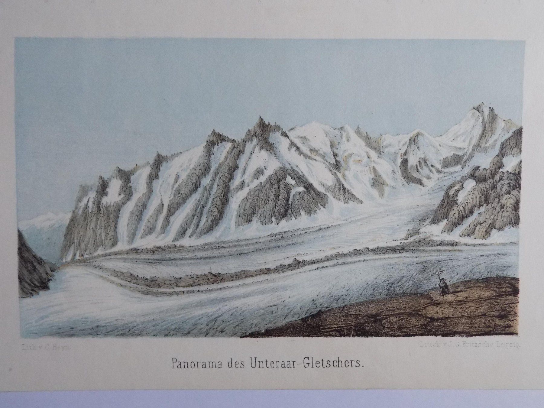 Incisioni: Unteraargletscher Panorama von Heyn – Usato da Risch venduto da Antikfee 4