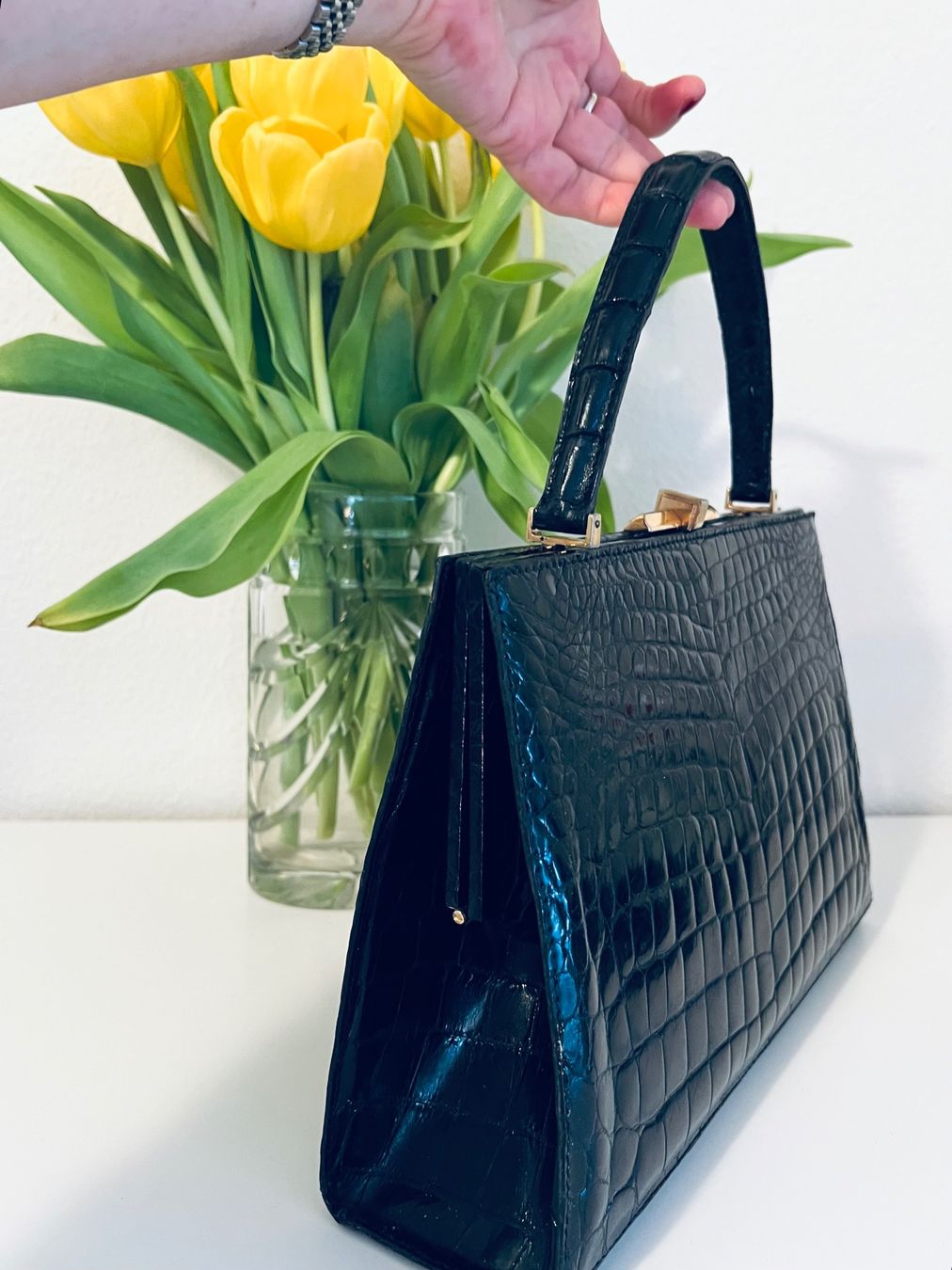 Taschen für Damen: Vintage Kroko Leder Handtasche - Top! – Gebraucht aus Rüschlikon von topswissvintage 6