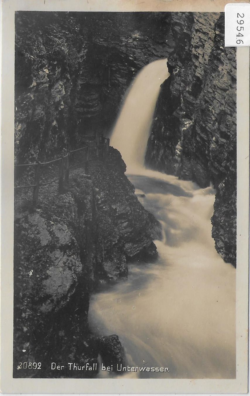 Cartoline postali: Der Thurfall bei Unterwasser – Usato da Ettingen venduto da Kartenplanet