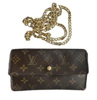 Louis Vuitton Clutch Monogram Canvas Kette goldfarben Zustan