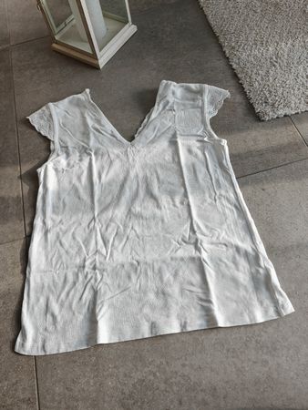 Joli débardeur blanc à dentelle - Idéal pour l'été! Taille S