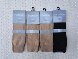 NEU! 4 Paar Maddison Long Socks Modal, Wolle Gr. 35-38