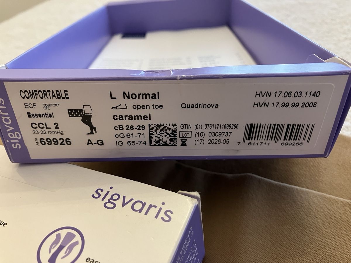 Sigvaris Calze & Collant: Sigvaris Essential CCL 2, Strümpfe, Grösse L, Neu! – Nuovo e nell'imballaggio originale da St. Gallen venduto da Sterndu1 3