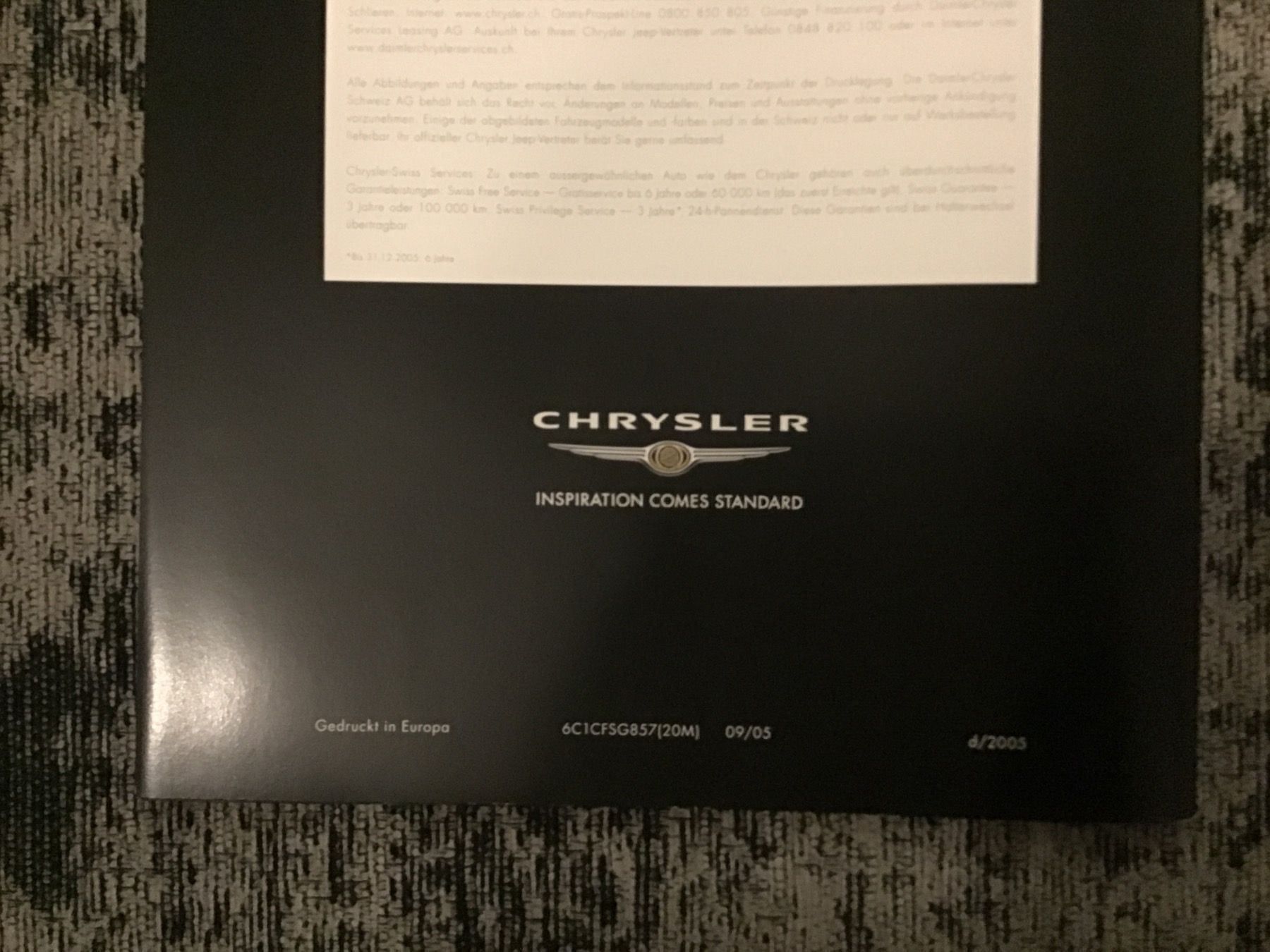 Chrysler Dokumente: Chrysler Crossfire Roadster & Coupé 2005 – Gebraucht aus Scherzingen von Starseller62 6