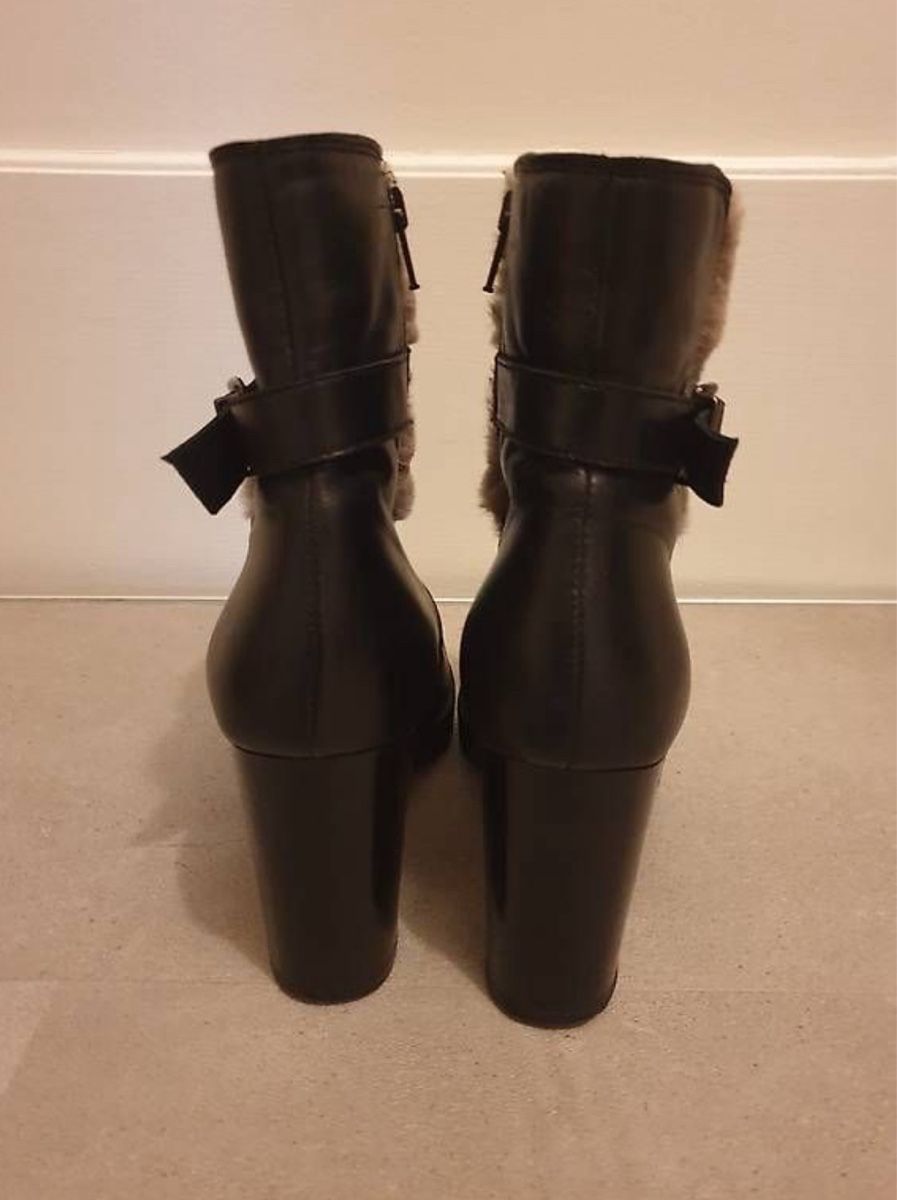 Globus Damenschuhe: Bottines Globus cuir et fourrure 38 – Gebraucht aus Geneve von Monthoux13 2
