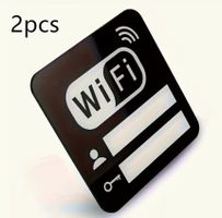 2x Wifi Passwort Sticker Aufkleber