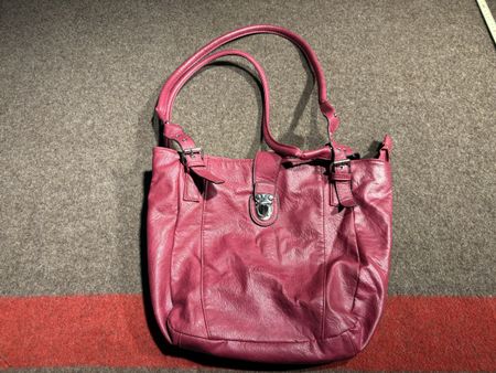 Damen Handtasche ALESSIA Leder pink mittel guter Zustand