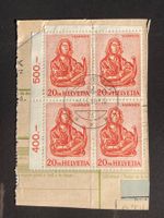 Schweiz 1986 2xJohannes 20 Fr. 4er-Block gestempelt Ecke ol