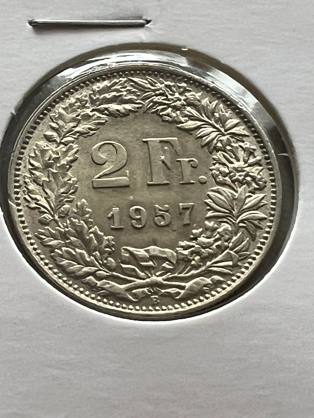 Alle Münzen: 2 Fr. 1957 unz. – Neu (gemäss Beschreibung) aus Schötz von Odpa