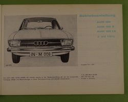 AUDI 100 BETRIEBSANLEITUNG 1970