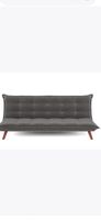 Canapé convertible gris tissu bois presque neuf
