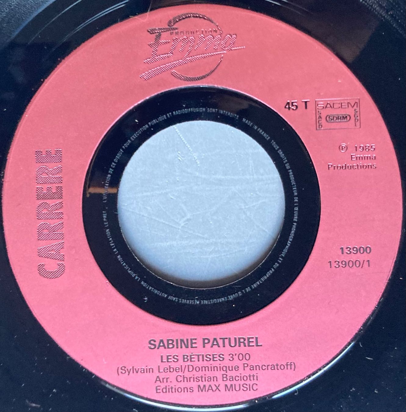 Schallplatten: SABINE PATUREL - LES BETISES – Gebraucht aus Poliez-Pittet von Newtown-Records 2