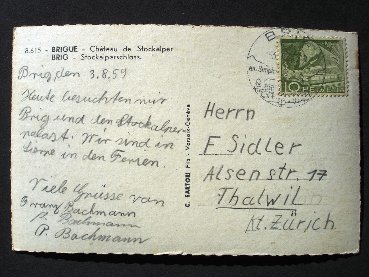 Cartoline postali: BRIG Stockalperschloss – Usato da Jona venduto da philajona 1