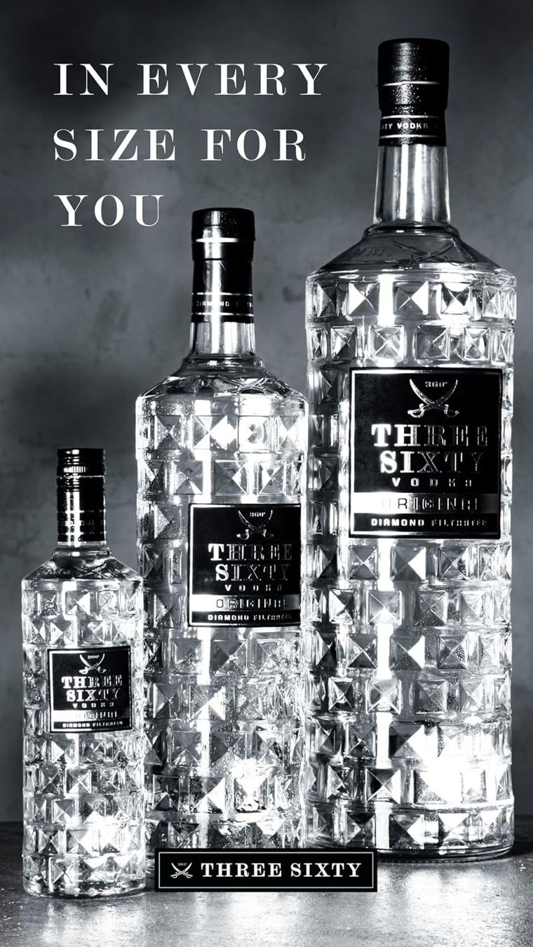 Bevande alcoliche: Three Sixty Vodka 70cl – Nuovo e nell'imballaggio originale da Bülach venduto da RockBottomOffTheRamp 2