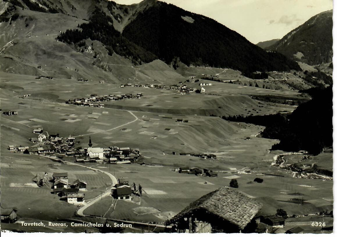 Cartoline postali: Tavetsch - Rueras - Camischolas - Sedrun – Usato da Hochdorf venduto da Ziegel-16