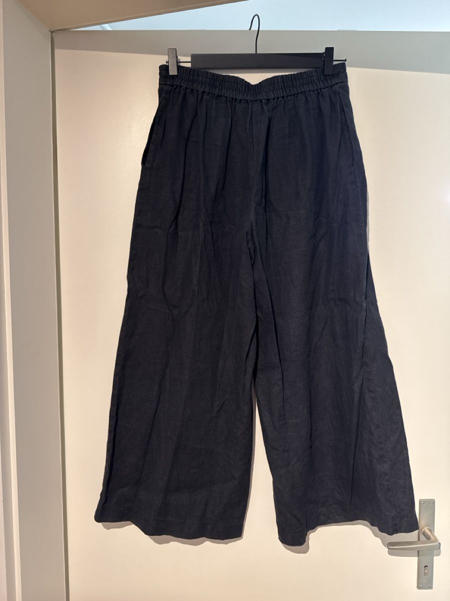 Mango Pantaloni: Wide Leg 100% Leinen Hose Schwarz  – Usato da Zürich venduto da AnnaSaskia 2