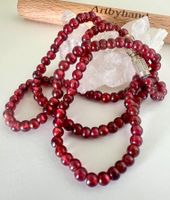 Vintage Granat Kette facettiert Handgefertigtes Unikat