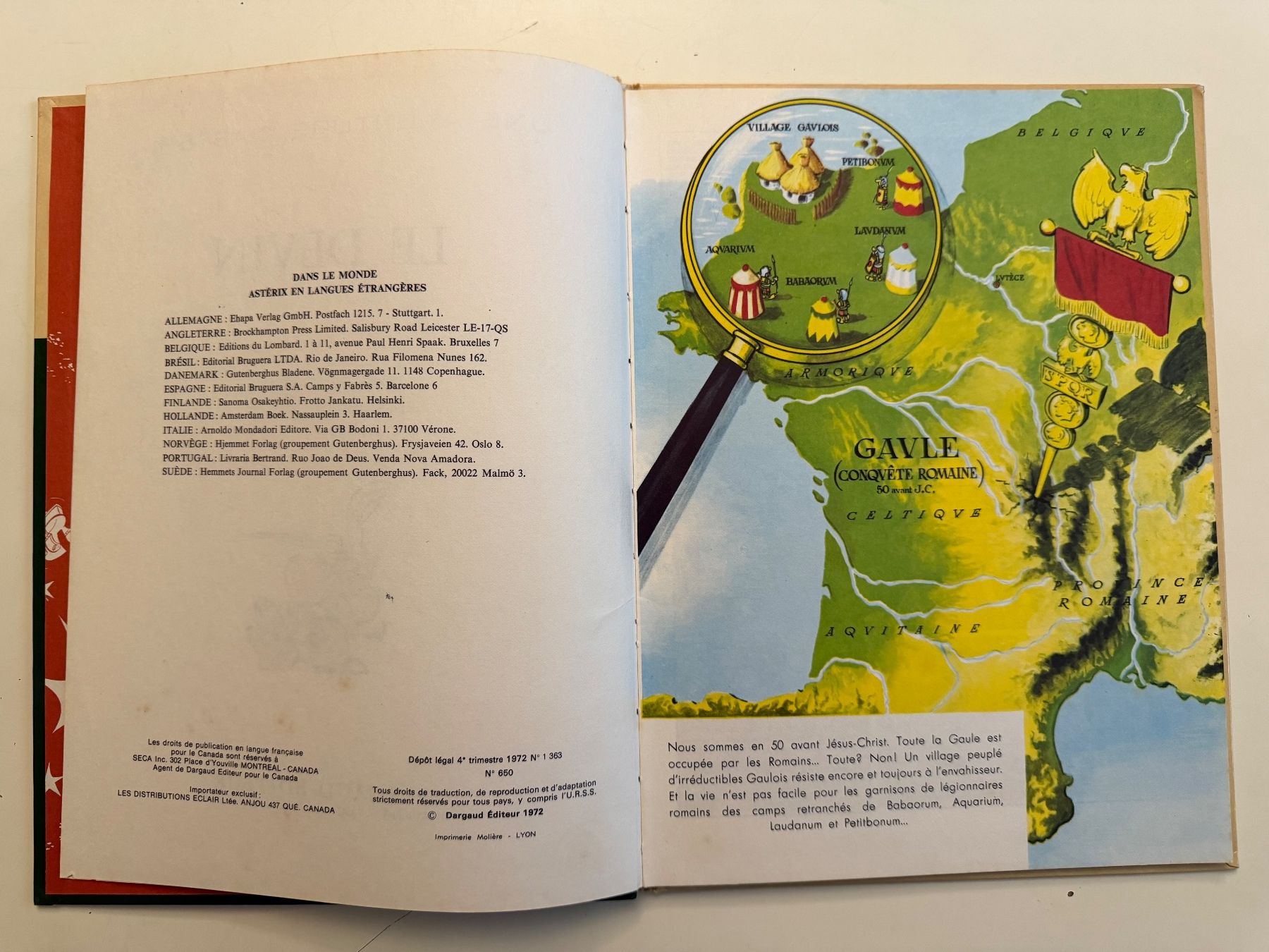 Fumetti: Asterix - LE DEVIN - HARDCOVER - 1972 – Usato da Münsingen venduto da Ganjam 3
