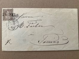 1878 Zunr. 30 Wigr. 30 Brief im Ortsrayon Paspels - Tamins