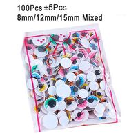 100stk. 3D Puffy Aufkleber selbstklebend Augen