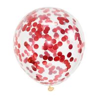 Konfetti-Ballon Set 30cm (rot)