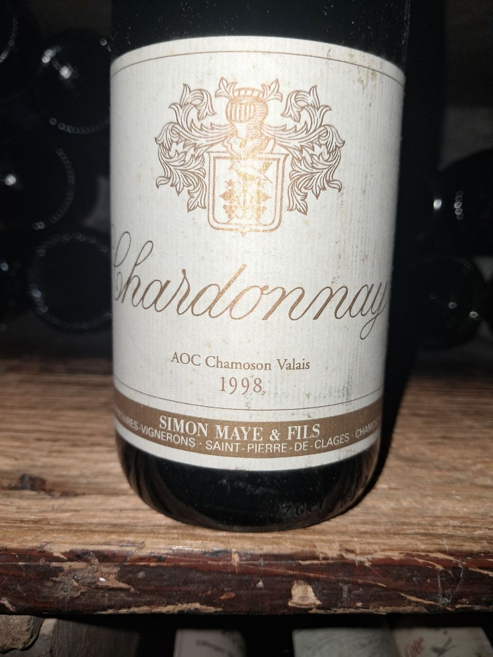 Vino: Chardonnay  Simon Maye & Fils 1998 – Nuovo e nell'imballaggio originale da Le locle venduto da juliensaran