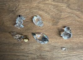 Süessi Kristallfiguren-Sammlung, 5 Stk., teils defekt