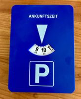 Ankunftszeit Parkscreiber Parkscheibe mit Uhrfunktion blau