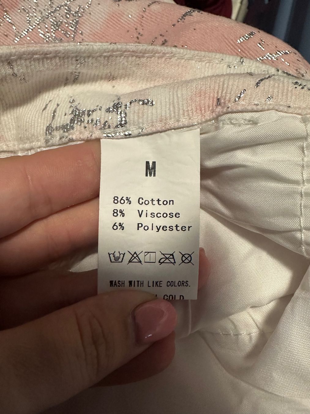 Jeans: Damen Jeans rosa-silber (M) – Usato da Schaan venduto da Hermine2018 1