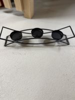 Kerzenhalter Metall schwarz – 3er Teelichthalter modern