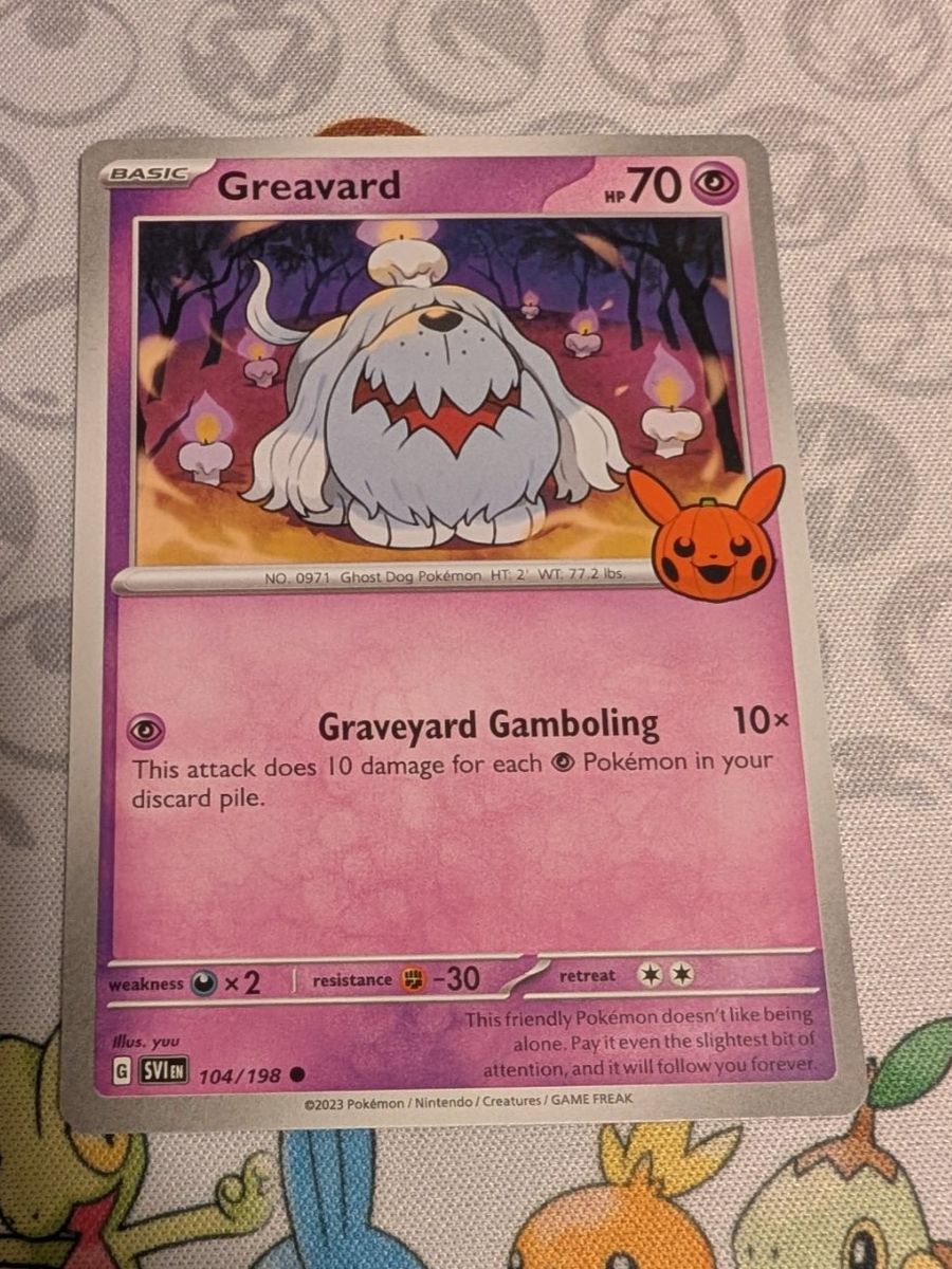 Pokémon Carte collezionabili: Pokémon ENG Greavard Trick or Trade 2023 – Usato da Thônex venduto da Janadel 1