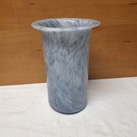 Versand möglich! Schwere, schöne Vase, blau weiss