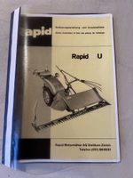 Bedienungsanleitung/Ersatzteilliste zu Rapid U