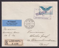 1926 Flugpost Comptoir Suisse Lausanne VD, nach Basel BS