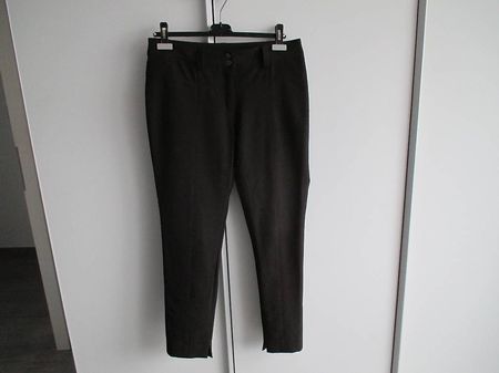 Hose, schwarz, Stretch, gerauhte, warme Innenseite - Gr. 38