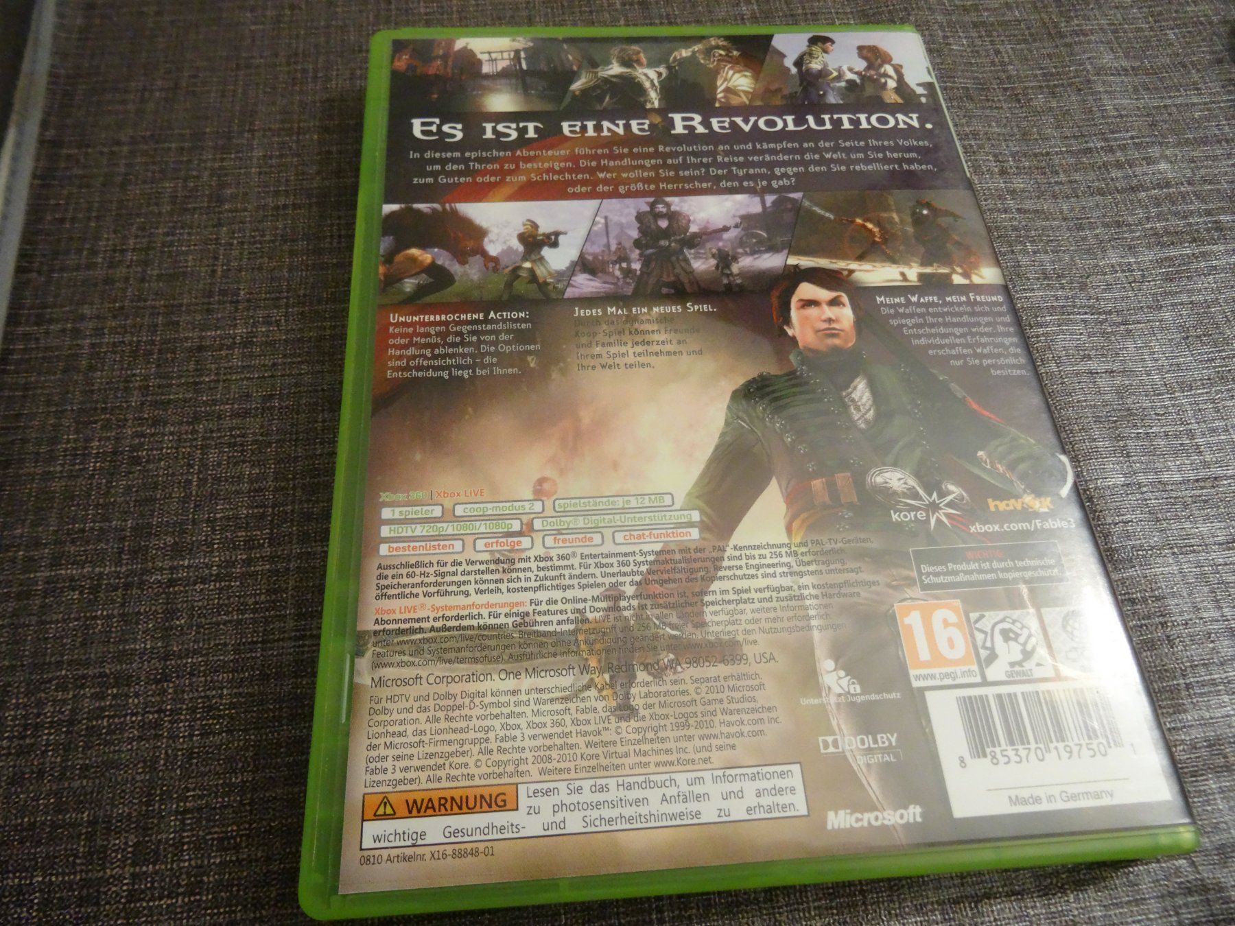 Microsoft Spiele: XBOX 360 Fable III 3 – Gebraucht aus Olten von Disc-Ausverkauf 2