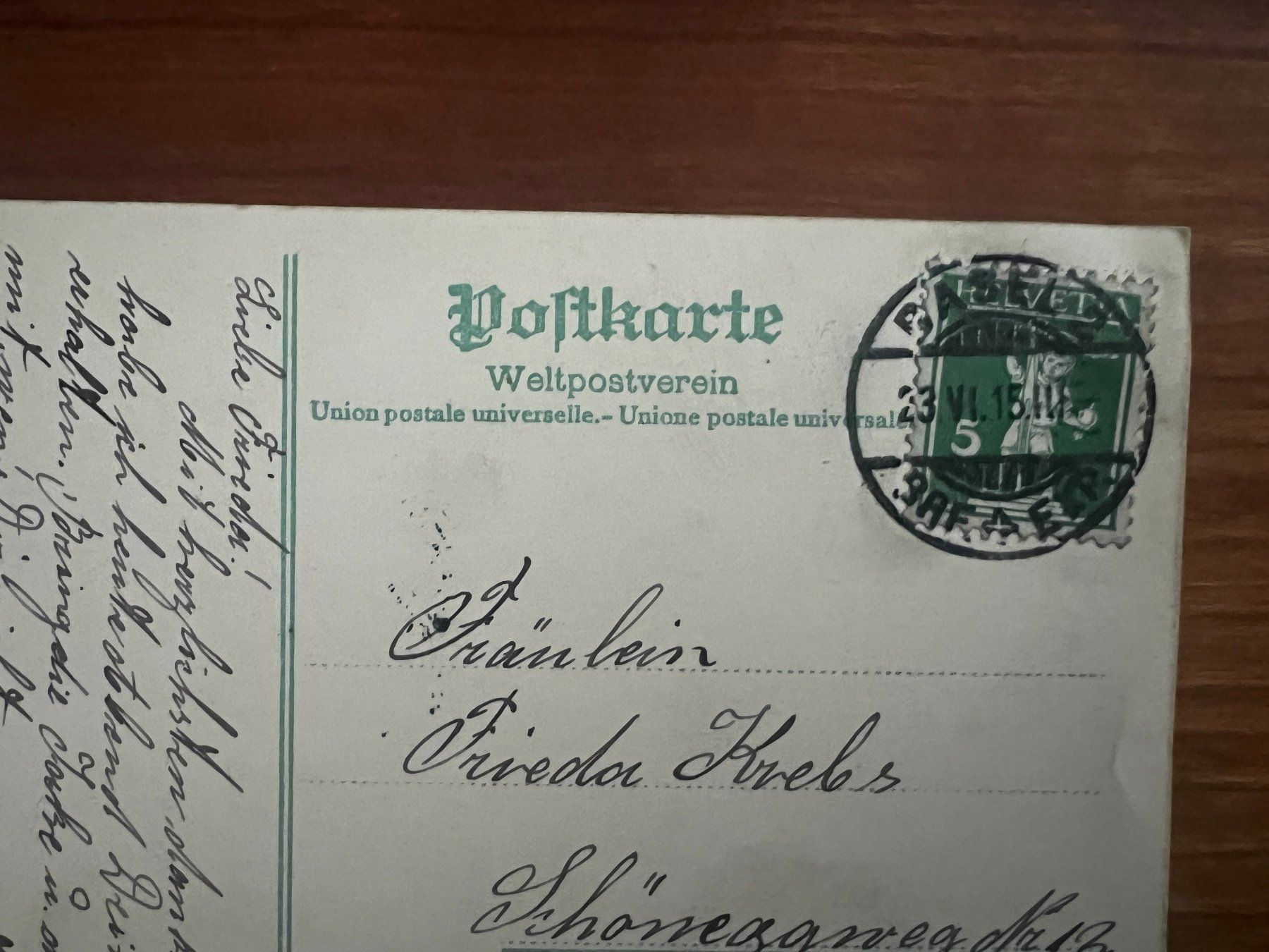 Cartoline postali: AK   1915 Basel  (G3122) – Usato da Hinwil venduto da Sidi4 1