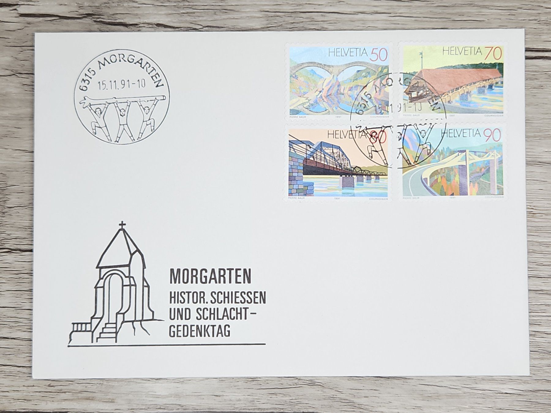 Tutti i francobolli: CL03 Enveloppe + Timbre Suisse 1991 – Usato da Cousset venduto da Patrick_Collections
